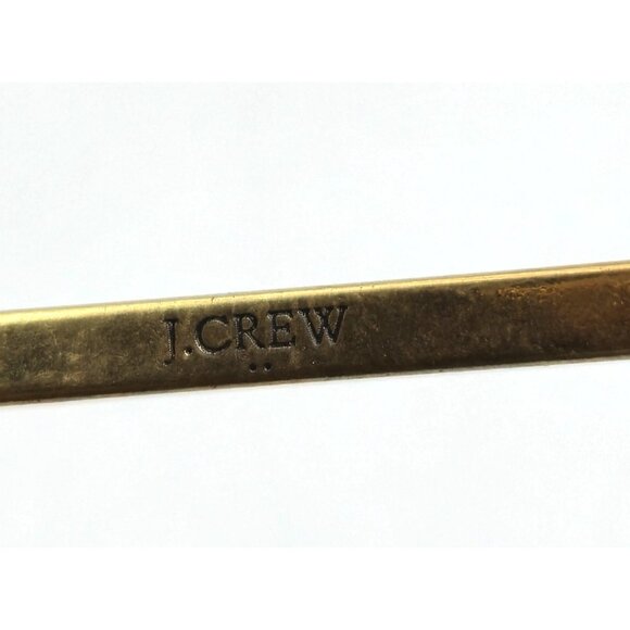 J.Crew Tortoise Shell Acrylic Bracelet Rhinestone Cluster Gold Tone Modern - Picture 3 of 5